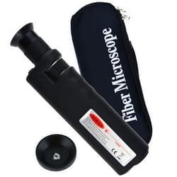 TEKCOPLUS 400x Handheld Fiber Optic Microscope Inspection Tool Portable Microscope Fiber Optic Tools Lighted Pocket Microscope LED Light Coaxial Illumination 2.5mm FC SC ST and 1.25mm LC Adapter