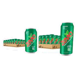 Zevia Zero Calorie Ginger Ale Soda Cans (24 Pack of 12 oz + 12 Pack of 16 oz)