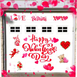 Ferraycle 25 Pcs Magnetic Valentine‘s Day Garage Door Decorations Happy Valentine‘s Day Garage Door Magnets Love Heart Decor Car Magnets Stickers Refrigerator Decals