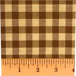 JCS Tuscan Brown 5 Mini Buffalo Plaid 100% Cotton Homespun Fabric by JCS - Sold by The Yard