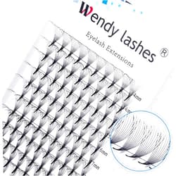 WENDY LASHES Volume Lash Extensions 10D Premade Fans Eyelash Extensions 0.07mm Thickness C/D Curl Short Stem Premade Volume Eyelash Extensions Pointed Base Fans by WENDY LASHES(10D-0.07-D, 14-20mm Mixed Tray)