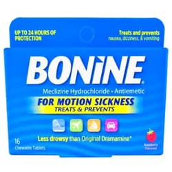 Bonine Motion Sickness Tablets-Raspberry-16 ct., Multicolor (27516)