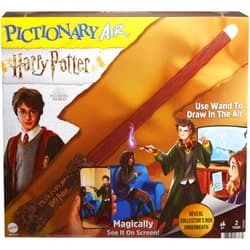 Mattel Games Pictionary Air Harry Potter Family Game for Kids & Adults with Light Wand & Themed Picture Clue Cards