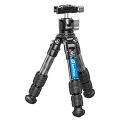 Leofoto LS-223CX+LH-25 Travel Tripod, Tabletop Tripod, Ranger Series, Carbon Fiber, 3 Leg Sections, Lightweight, Ball Head Set