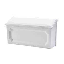 Architectural Mailboxes Windsor™ Wall-Mounted Mailbox for Outside, Rust-Proof Plastic Small Mail Box, White