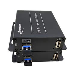 Transwan USB 2.0/1.1 Over Fiber Extender to Max 5 Kilometers SM Fibers or Max 250 Meters MM Fibers, Plug & Play, Supports Oscilloscope Kit & Data Acquisition Device (DAQ) Devices etc