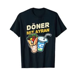 Türkisches Fastfood Döner Küche Designs Doner Kebab Ayran Snack Meat Lovers Turkish Cooking T-Shirt