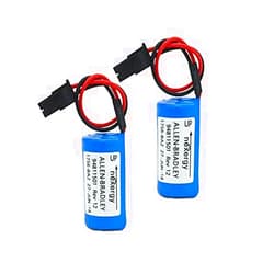 EVASEN(Pack of 2) 1756-ba2 Allen Bradley PLC Battery Replacement for BR2/3A-AB 1745-B1 1756-BA2 Battery(3V 1800mah)