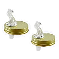 Home Brew Ohio Mason Jar Pouring Spout Regular Jar Size 2 Pack (With flipper)