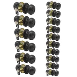 Probrico(6 Pack Privacy Door Knobs and (10 Pack) Passage Door Knobs Bundle, Oil Rubbed Bronze Interior Door Knobs for Bath Bed and Hall Closet
