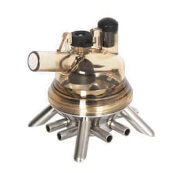 Sanguinesunny Milk Claw Milking Claw Milk Collector Milking Part Accessory with Multi Manifolds Connectors Easy to Use Durable for Cow Goat 160CC Stainless Steel Base PC Lid