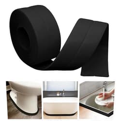 RHRVBSS Caulk Tape Bath & Kitchen Self Adhesive Caulking Tape Waterproof,Toilet Caulk Strip,Bathtub Sealing Strip Tape Caulk,Shower Caulk Bathroom Sealant,Traditional Caulking Replacement(Black,1.5