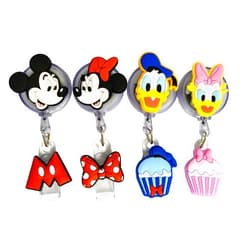 HUANGQH hqq charms 4PCS Retractable Badge Holder,Hero Badge Holder Reel Clip,Cartoon Retractable Badge Reel, Badge Reel Holder for Kids, Nurses, Name Badge Holders with Clip for Offices(6Mix)
