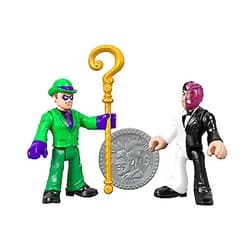 Fisher-Price Imaginext DC Super Friends The Riddler and Two Face Figures, Multicolor (GBL90)