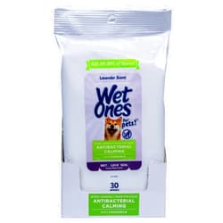 Wet Ones for Pets Antibacterial Calming Wipes with Chamomile, Lavender Scent - Dog Cleaning Wipes - Scented, Durable and Disposable Dog Wipes for Paws, 30 Count