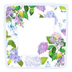Caspari Hydrangeas and Porcelain Square Paper Dinner Plates - 16 Count