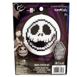 Dimensions 72-76926 Disney Tim Burton's The Nightmare Before Christmas Jack Mini Beginner's Cross Stitch Kit, 3