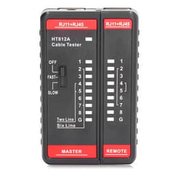 LIZEALUCKY Network Cable Tester 2 in 1 Crystal Head Telephone Network Cable Pass Through Detector for 8P/6P/4P/2P LAN Cable and RJ11and RJ45 Phone Cable