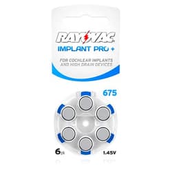 Mcties Rayovac Implant Pro+, for Cochlear Implants and High Drain Devices, Size 675 (60 Total Batteries)