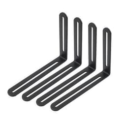Ulifestar 4 PCS Adjustable L-Shape Corner Brace, ULIFESTAR Heavy Duty Thicken Stainless Steel Joint Right Angle Brackets L Slotted Support Shelf Bracket for PC Case,Fixing Furniture-120x165x3mm/4.72x6.5x0.12''