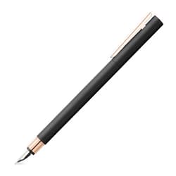 Faber-Castell Neo Slim 343101 Fountain Pen Nib F Metal Black Rose Gold Pack of 1