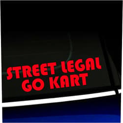 Artistic Reflection Street Legal Go Kart - Vinyl Decal for Mini Cooper - Choose Color - [RED]