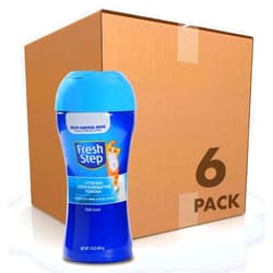 Fresh Step Odor Eliminating Powder for Cat Urine and Feces Odors, 16 oz - 6 Pack | Fresh Scent Odor Eliminating Powder for Pet Smells Destroys Odors with Added Zeolites | Litter Box Odor Eliminator Odor Eliminating Powder - 96 oz