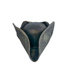 Cybergoth Wool Felt Pirate Hat Tri-Cone Hat Corsair Hat Black