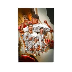 ERAAJA Cool Jude Bellingham Art Football Poster Decorative Painting Canvas Living Room Aesthetic Posters For Boys Bedroom Teen Classroom Wall Decor. Unframe-style, 12x18inch(30x45cm)