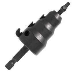Vouyar Power Conduit Reamer for Drill with Improved Bit Retention, Copper Tube Pipe Expander 1/2, 3/4 and 1 inch, Hexagon Shank, Integrated Bit Holder for Easy Installation of Connectors and Couplers