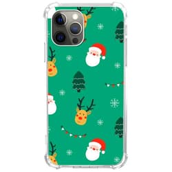 Liehad Cartoon Christmas Reindeer Trees Phone Case Compatible with iPhone 14 Pro Max, Cute Christmas Holiday Cover for Men Girls Women Boys, Shockproof Protective TPU Case for iPhone 14 Pro Max