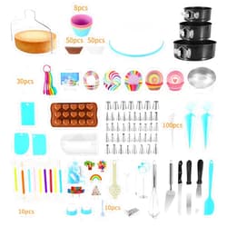 Mareston 507 PCS Cake Decorating Kit with 3 Packs Springform Pans Set Cake Decorating Supplies Rotating Turntable Decorating Tools with Piping Bags and Tips Set Cake Baking Supplies for Beginners