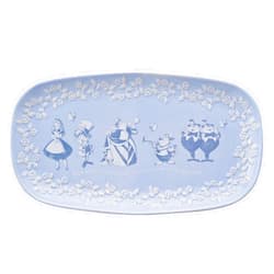 Widdop and Co Disney - Alice in Wonderland - Ceramic Serving Plate - Alice, Mad Hatter, White Rabbit & Red Queen - Decor and Homeware for Garden Party Serving & Dining. H: 3cm x W: 30cm x D: 17cm