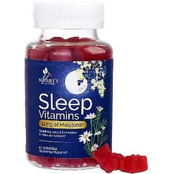 Nature's Nutrition Sleep Vitamins with Extra Strength Melatonin 12mg - Best Non-Habit Forming Sleep Support Gummy Supplement - Includes Vitamins B6, C, D3, L-Theanine, Zinc - 60 Gummies