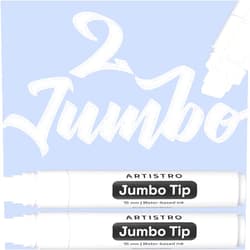 ARTISTRO 2 White Acrylic Paint Markers - 15mm Jumbo-Tip Paint Pens - Perfect for Crafting, Art Projects, & More