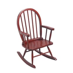 Gift Mark Childs Rocking Chairs - Windsor Kid's Rockers - Classic Hand-Made Wooden Seats for Boys and Girls - Childrens Furniture Rocker (Brown)