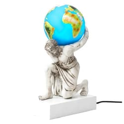 Funderstood Atlas World Globe Portable Touch Night Light, 4 Mode Removable Glowing Globe, Bedside Light, Figurine w/LED Light, USB Option, 8.5