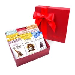Chuao Chocolatier More Joy Assorted Mini Gourmet Chocolate Bars Gift Box | Milk and Dark Chocolate Variety Sampler For Holiday, Birthday, Thank you, Corporate Gift Baskets | 16 Bars, 0.39 oz Each