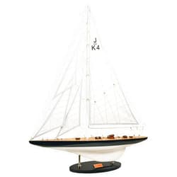 HOME DECOR SAILINGSTORY SAILINGSTORY Wooden Sailboat Decor Ship Model Yacht Rainbow