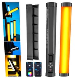 AMBITFUL A2 Full-Color RGB Tube Light, CRI 95 TLCI 97 Accurate Color,2500k-8500K Adjustable,RGB CCT HSI Mode, 29 Fx Light Effect,APP Control Support, Brightness Adjustable(A2+SA-25 Grid Softbox)