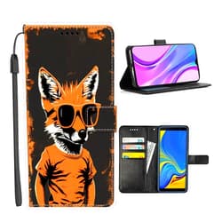 DAFEI Wallet Case for Samsung Galaxy S24 S23 S23+ S22 S22+ S21 S21+ S20 S20+ S10 S10+ S9 S9+ S8 S7 Edge S6 Plus Ultra FE S10e 4G/5G with Fox-Bk110 Design PU Leather Flip Folio Kickstand