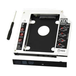 SZYIKUER SATA Hard Drive Caddy, Universal 9.5 mm SATA to SATA 2nd SSD HDD Hard Drive Caddy Adapter Tray Enclosures for DELL HP Lenovo ThinkPad ACER Gateway ASUS Sony Samsung MSI Laptop