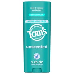 Tom's of Maine Tom’s of Maine Unscented Natural Deodorant for Women and Men, Aluminum Free, 3.25 oz