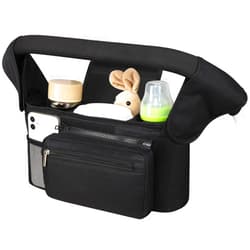 Accmor Universal Stroller Organizer with Insulated Cup Holder Detachable Phone Bag and Shoulder Strap,Stroller Bag Caddy Organizer Accessories Fits for Uppababy, Baby Jogger, Britax Strollers