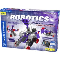 Thames & Kosmos | Robotics Smart Machines: Rovers & Vehicles | Kids 8+ | STEM Kit builds 8 Robots | Color Manual to help with assembly | Requires tablet or smartphone