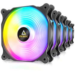 Antec RGB Fans, 120mm Fan, PC Case Fan,120mm Case Fan, 3-pin ARGB Connector, 5 Packs