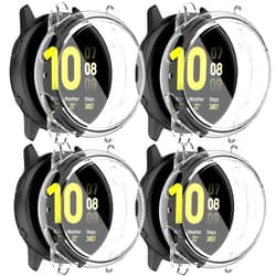 Amzpas [4 Pack] Compatible with Samsung Galaxy Watch Active 2 Screen Protector Case 40mm, Soft TPU Full Around Cover for Samsung Galaxy Active 2 Smartwatch (Clear, Clear, Clear, Clear, 40mm)