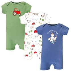 Hudson Baby Unisex Cotton Rompers