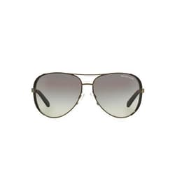 Michael Kors Women's MK5004 Chelsea Aviator Sunglasses, Gunmetal/Black/Grey Gradient, 59 mm