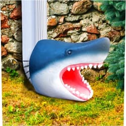 Carchistan Shark Downspout Garden Statues Gutter Guardian Rain Downspout Extension Outdoor Statues Garden Decorations,10